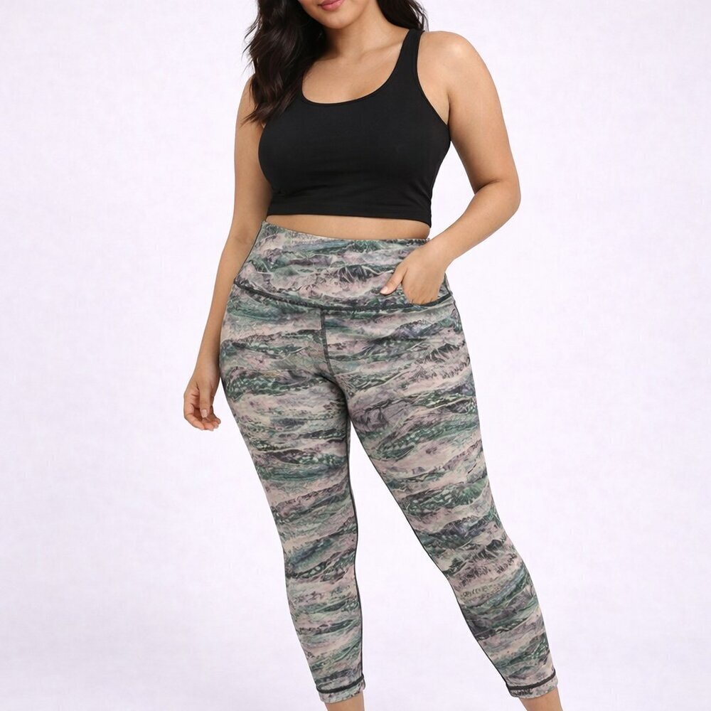 Lululemon Wunder Under HR Tight 25” 12 Springscape Multi Print Leggings